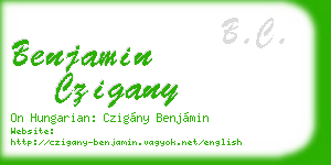 benjamin czigany business card