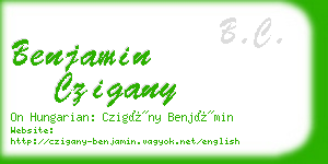 benjamin czigany business card